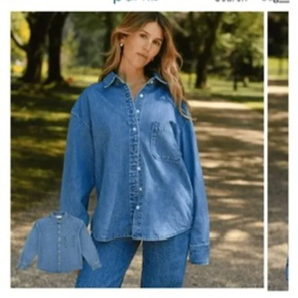 PARKE OFFICIAL DENIM TOP - Picture 1 of 2